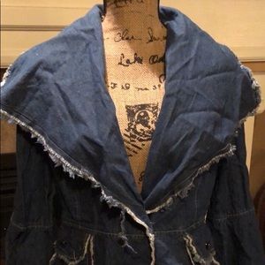 ❤️Fringe denim jacket (skirt listed separate).❤️